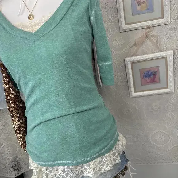 y2k fitted layering babydoll top - Picture 3 of 5